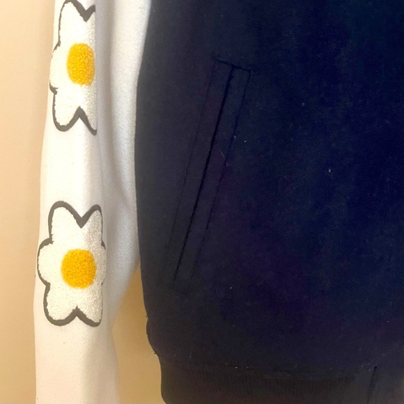 PacSun Varsity Jacket with Floral Sleeves - Picture 4 of 9